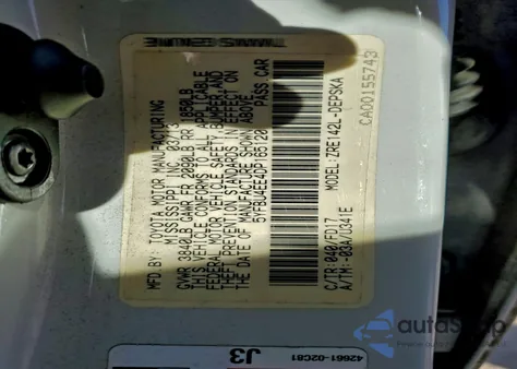 2013 Toyota Corolla Base from USA, damaged, VIN 5YFBU4EE4DP165120